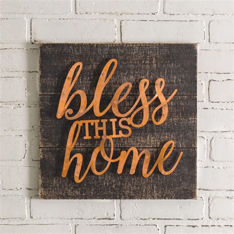 bless this house metal sign|bless this home sign.